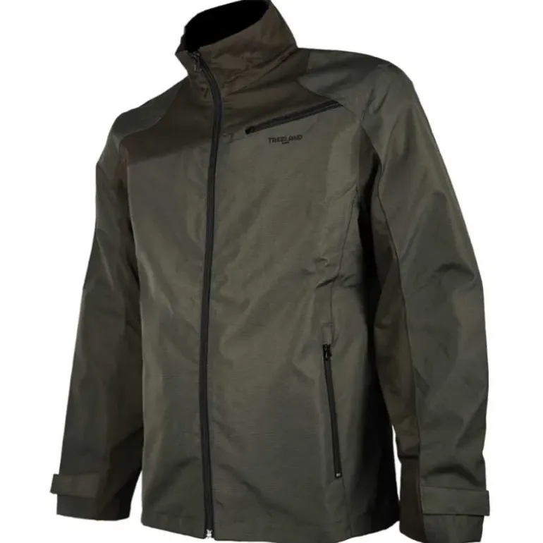 Veste Maquisard Treeland Verte Oxford Ripstop Imperméable 65% Poly
