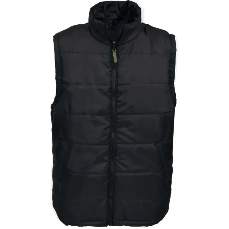 Veste matelassée sans manches fermeture zip col montant S à 3XL