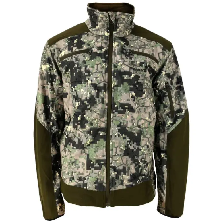Veste mixte stretch nylon polyester camo digital vert S à 3XL