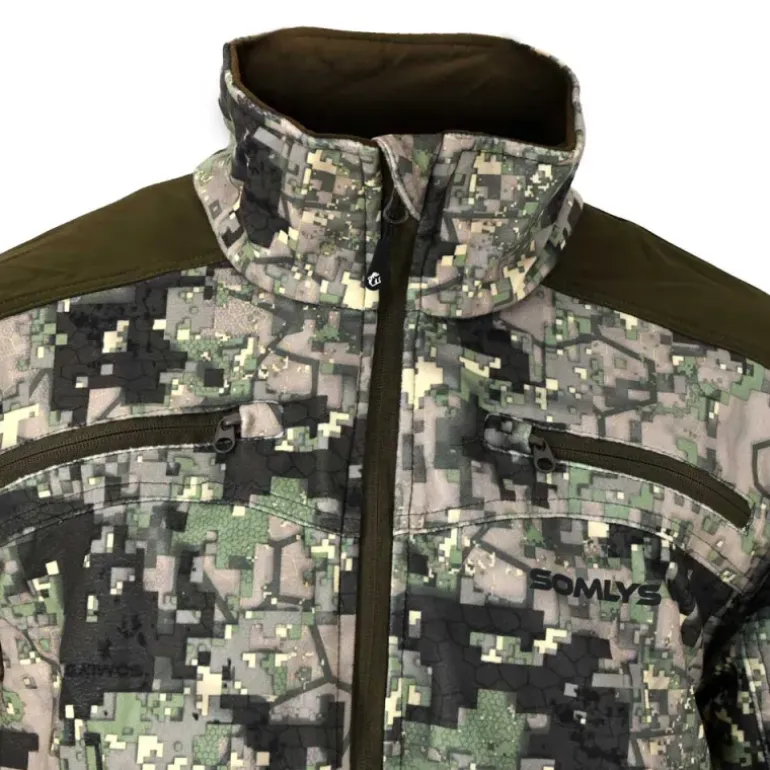Veste mixte stretch nylon polyester camo digital vert S à 3XL