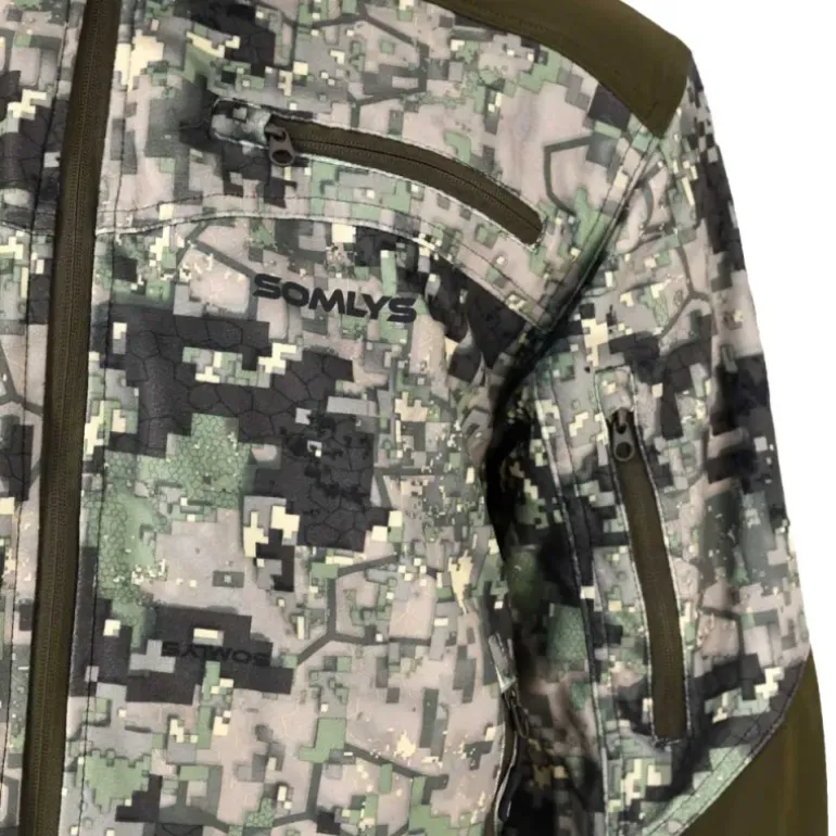 Veste mixte stretch nylon polyester camo digital vert S à 3XL