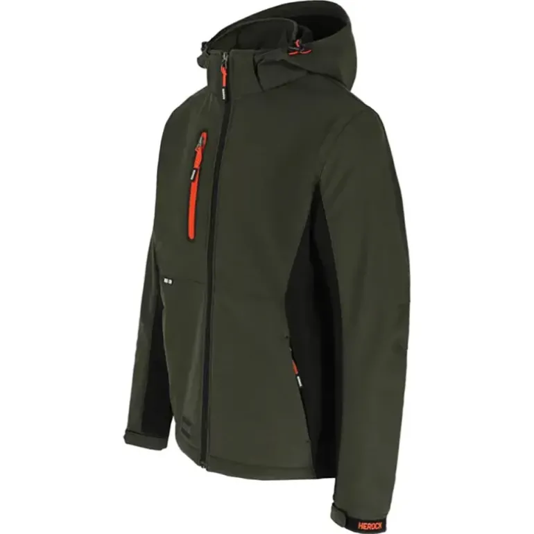 Veste Softshell Trystan Homme - Noire & Kaki - Herock®
