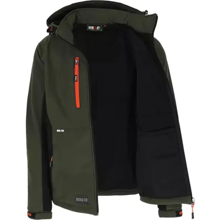 Veste Softshell Trystan Homme - Noire & Kaki - Herock®