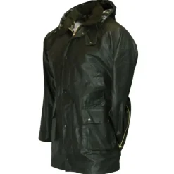 Veste Walker and Hawkes Poacher Vert Coton Ciré – style anglais