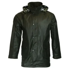 Veste Walker and Hawkes Poacher Vert Coton Ciré – style anglais