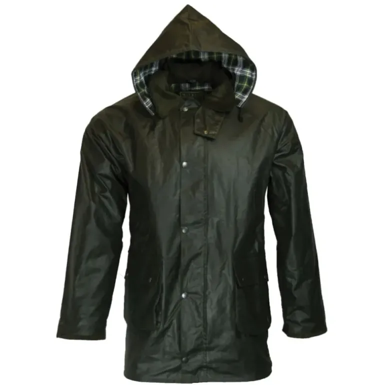 Veste Walker and Hawkes Poacher Vert Coton Ciré – style anglais