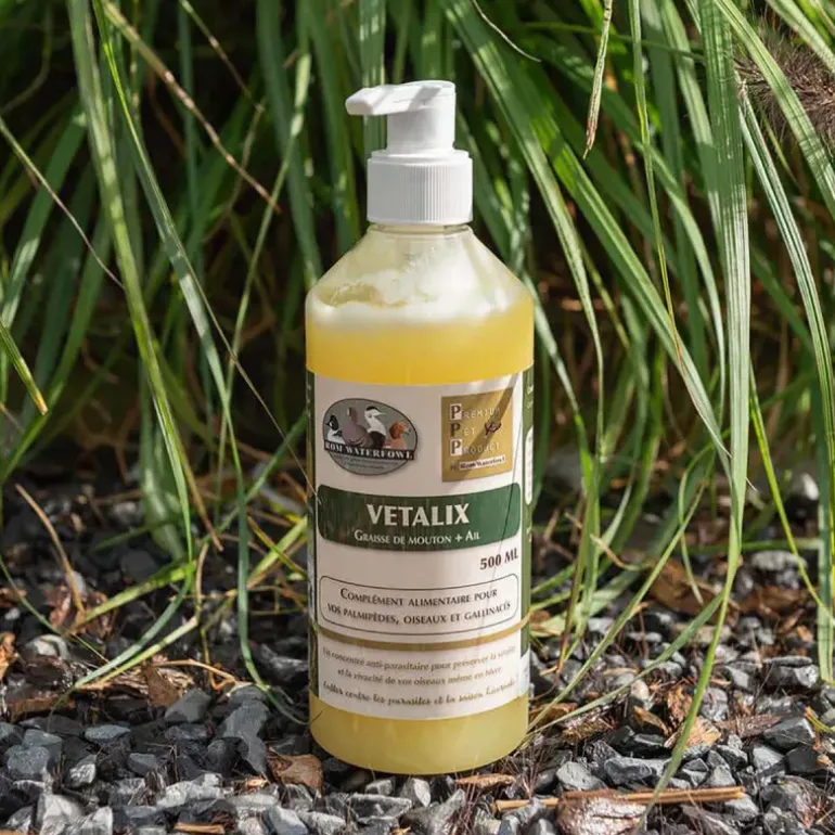 Vetalix Graisse de Mouton et Ail - Complément Nutritionnel pour Oiseaux 500ml