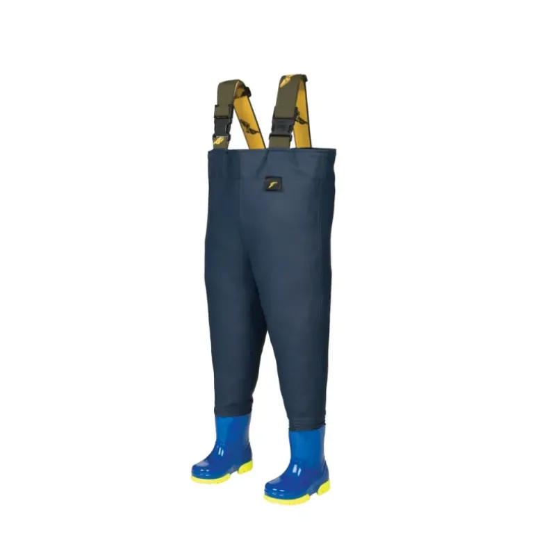 Waders Enfant PVC étanche coton rouge jaune marine 20/21 à 34/35