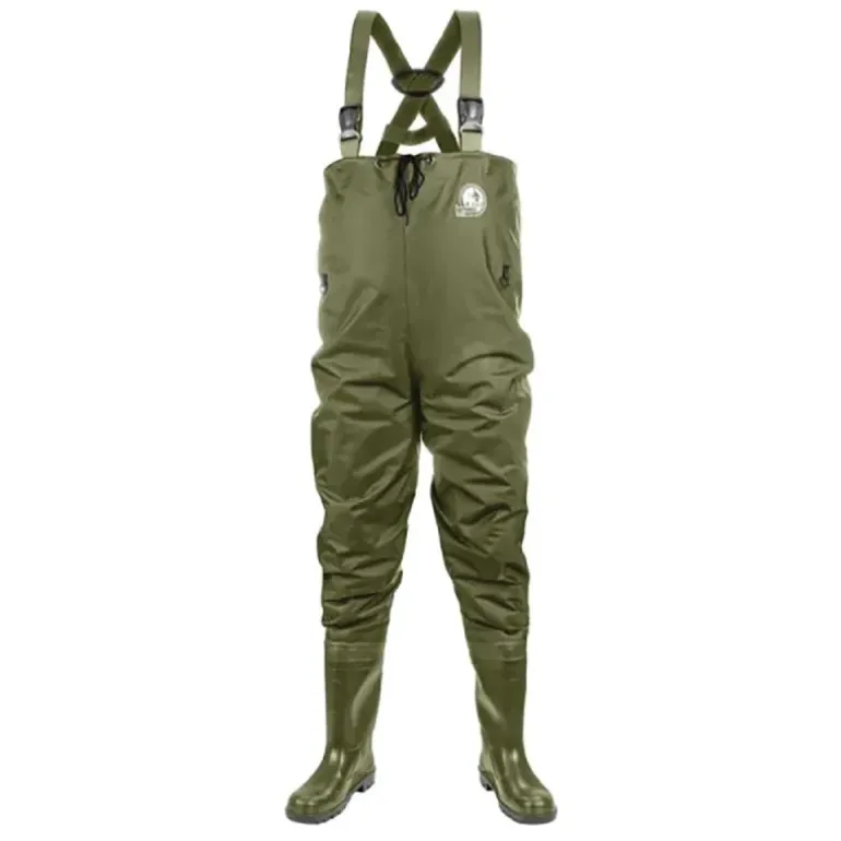 Waders Homme Nylon PVC Kaki - Imperméables avec Maille Anti-Transpirante